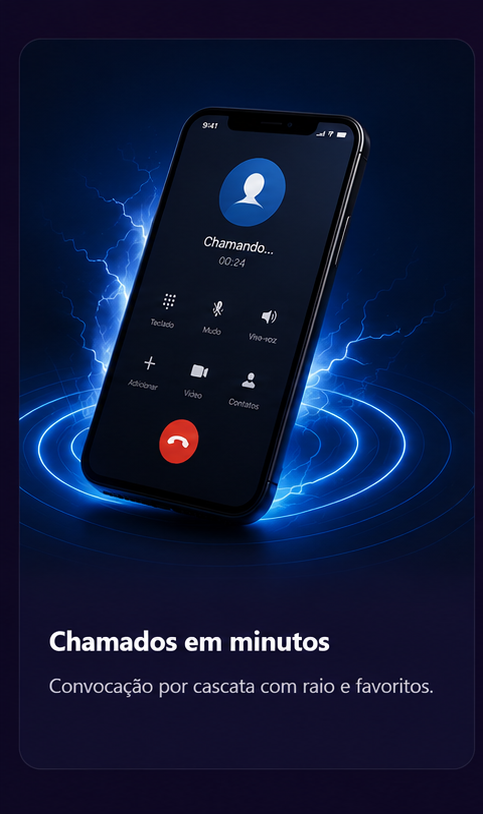 Chamados em minutos